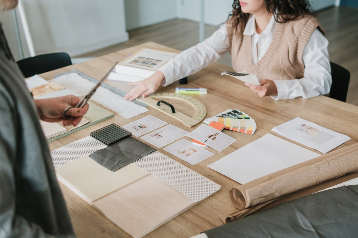 Interior Designers Making a Moodboard